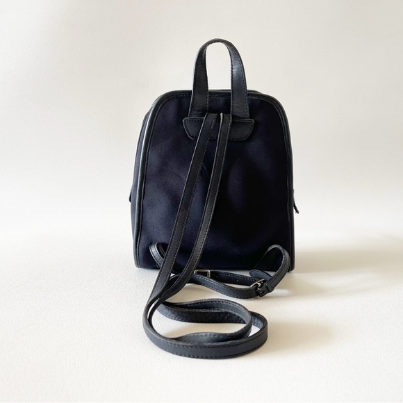 Coach Bag Backpack 6215 Neo Leather 90’s Retro Casual Chic Preppy Black Small - Picture 2 of 14